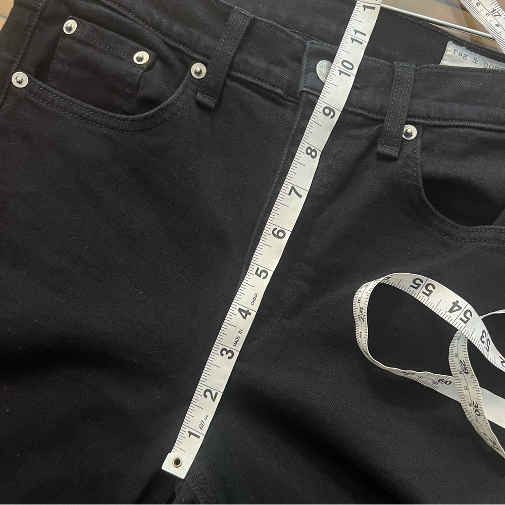 rag & bone Women's High Rise Black Jeans - Picture 6 of 8